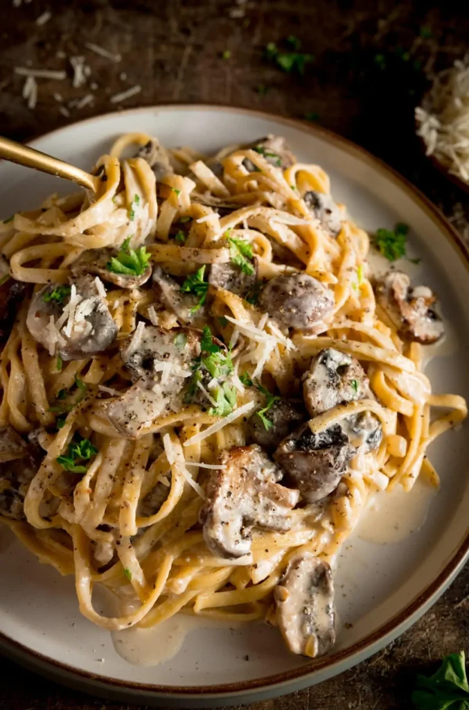Creamy garlic mushroom pasta recipes